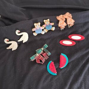 Vintage 1970 – 80s whimsical earrings